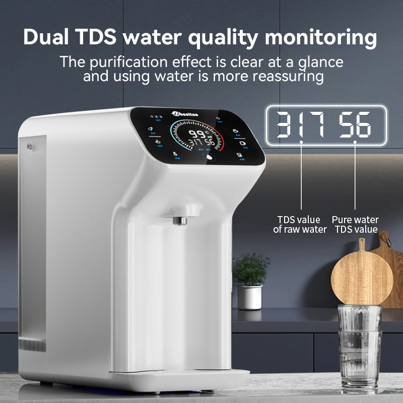 WHEELTON NetPure All-in-One Water Purifier - Sleek RO Reverse Osmosis Drinking System with Instant Hot Water, Preserving Natural Minerals - Elevate Your Hydration Experience at Home!